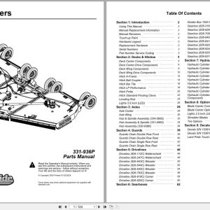 Land Pride Rotary Cutters RC4620 RCM4620 Parts Manual 331 936P (1)
