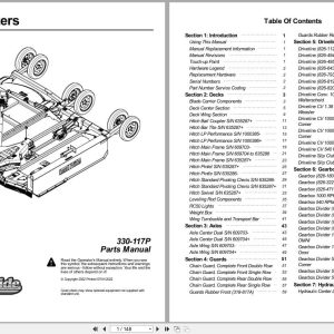 Land Pride Rotary Cutters RC5014 RCM5014 Parts Manual 330 117P (1)