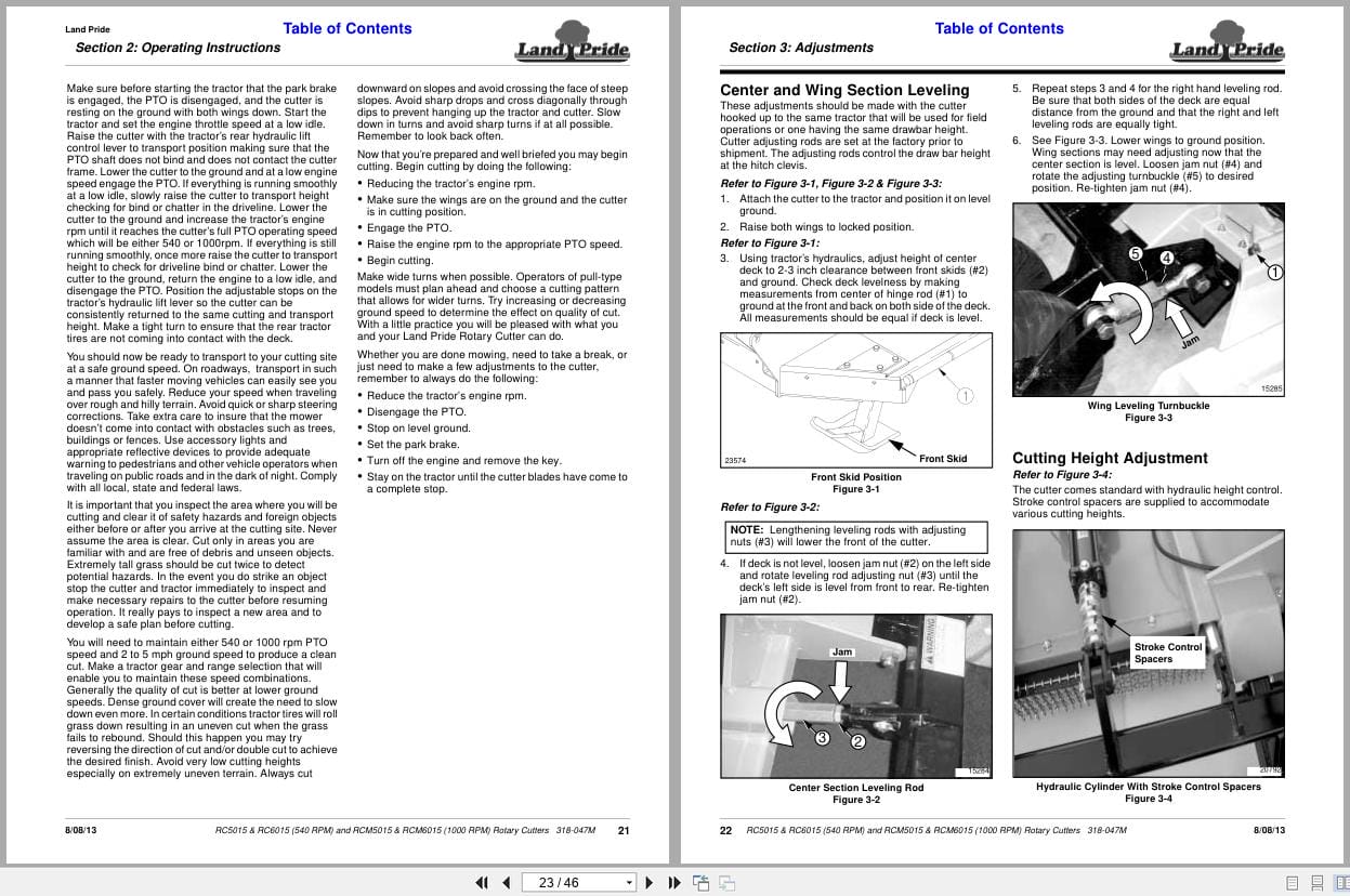 Land Pride Rotary Cutters RC5015 RC6015 RCM5015 RCM6015 Operation Manual 318 047M (2)