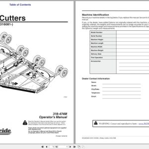 Land Pride Rotary Cutters RC5020 RCM5020 Operation Manual 318 474M (1)