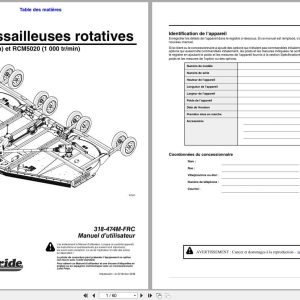 Land Pride Rotary Cutters RC5020 RCM5020 Operator Manual 318 474M FRC FR (1)