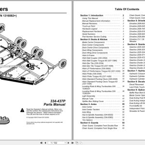 Land Pride Rotary Cutters RC5020 RCM5020 Series 2 Parts Manual 334 437P (1)
