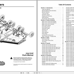 Land Pride Rotary Cutters RC5515 RCM5515 RC6515 RCM6515 Parts Manual 318 721P (1)