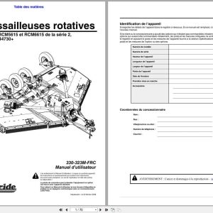 Land Pride Rotary Cutters RC5615 RC6615 RCM5615 RCM6615 Operator Manual 330 323M FRC FR (1)