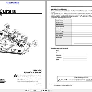 Land Pride Rotary Cutters RC5715 RCM5715 Operation Manual 331 431M (1)
