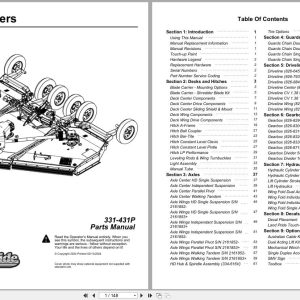Land Pride Rotary Cutters RC5715 RCM5715 Parts Manual 331 431P (1)