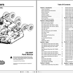 Land Pride Rotary Cutters RCB6610 RCBM6610 Parts Manual 330 584P (1)