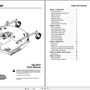 Land Pride Rotary Cutters RCF2084 Parts Manual 326 461P (1)