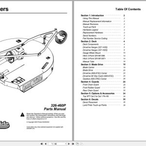 Land Pride Rotary Cutters RCF2760 RCF2772 Parts Manual 326 460P (1)