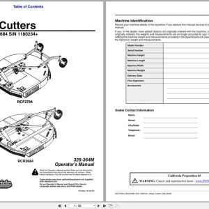 Land Pride Rotary Cutters RCF2784 RCR2684 Operation Manual 326 364M (1)