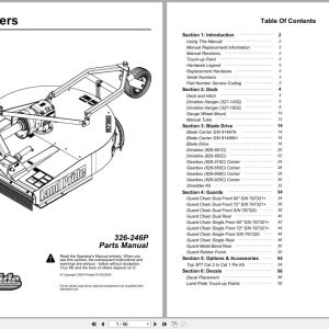 Land Pride Rotary Cutters RCF3660 RCF3672 Parts Manual 326 246P (1)