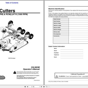 Land Pride Rotary Cutters RCL4710 RC4710 RCML4710 RCM4710 Operation Manual 334 863M (1)