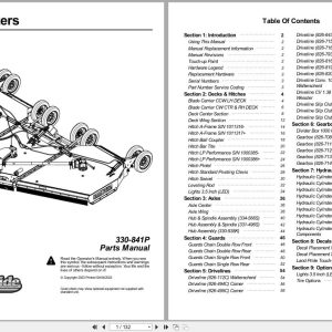 Land Pride Rotary Cutters RCM3620 RC3620 Parts Manual 330 841P (1)