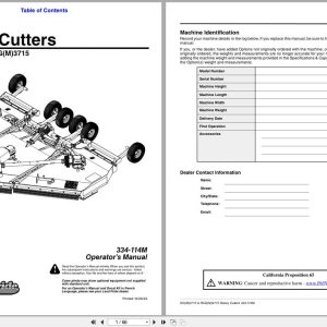 Land Pride Rotary Cutters RCM3715 RC3715 RCGM3715 RCG3715 Operation Manual 334 114M (1)