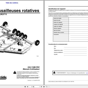 Land Pride Rotary Cutters RCM3715 RC3715 RCGM3715 RCG3715 Operator Manual 334 114M FRC FR (1)