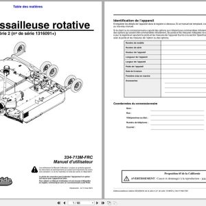 Land Pride Rotary Cutters RCM5014 RC5014 Operator Manual 334 713M FRC FR (1)