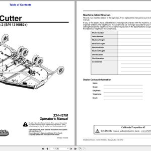Land Pride Rotary Cutters RCM5020 RC5020 Series 2 Operation Manual 334 437M (1)
