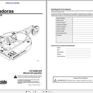 Land Pride Rotary Cutters RCR1542 RCR1548 Operator Manual 312 556M SPA ES (1)