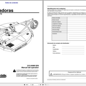 Land Pride Rotary Cutters RCR1860 RCR1872 Operator Manual 312 849M SPA ES (1)