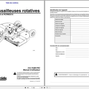 Land Pride Rotary Cutters RCR2596 RCR2510 RCRM2510 Operator Manual 312 753M FRC FR (1)