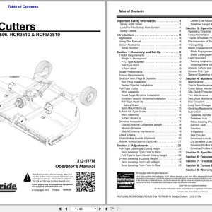 Land Pride Rotary Cutters RCR3596 RCRM3596 RCR3510 RCRM3510 Operation Manual 312 517M (1)
