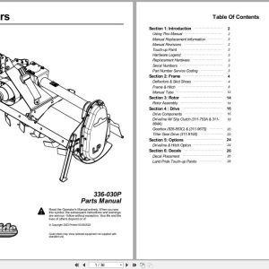 Land Pride Rotary Tillers RGA12 Series Parts Manual 336 030P (1)