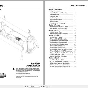 Land Pride Rotary Tillers RTA20 RTR20 Series Parts Manual 311 328P (1)