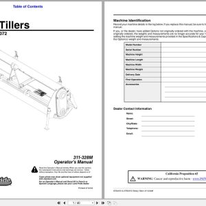 Land Pride Rotary Tillers RTA2072 RTR2072 Operator Manual 311 328M (1)