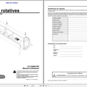 Land Pride Rotary Tillers RTA2072 RTR2072 Operator Manual 311 328M FRC FR (1)