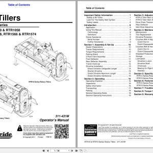 Land Pride Rotary Tillers RTR10 RTR15 Series Operation Manual 311 431M (1)