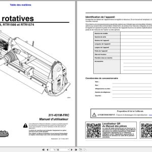 Land Pride Rotary Tillers RTR1550 RTR1558 RTR1566 RTR1574 Operator Manual 311 431M FRC FR (1)