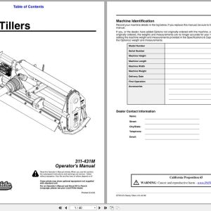 Land Pride Rotary Tillers RTR1574 Operation Manual 311 431M (1)