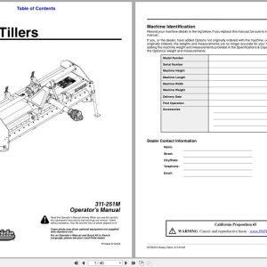 Land Pride Rotary Tillers RTR2570 Operation Manual 311 251M (1)
