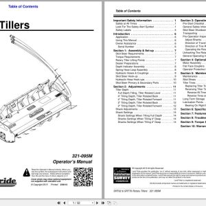 Land Pride Rotary Tillers SRT62 SRT76 Operation Manual 321 095M (1)