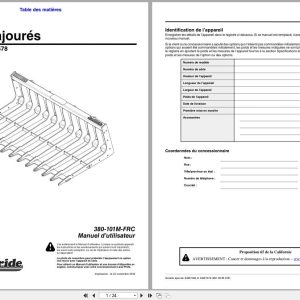 Land Pride Skeleton Bucket SSB1566 SSB1578 Operator Manual 380 101M FRC FR (1)