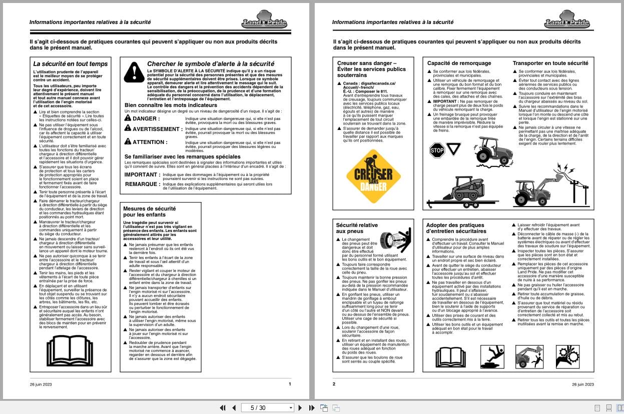Land Pride Skeleton Grapples SGS1566 SGS1578 Operator Manual 380 053M FRC FR (2)