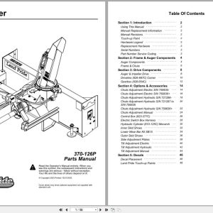 Land Pride Snow Blower SB1574 Parts Manual 370 126P (1)