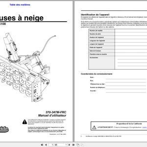 Land Pride Snow Blower SBD3596 SBD35108 Operator Manual 370 347M FRC FR (1)