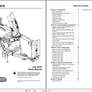 Land Pride Snow Blower SBD3596 SBD35108 Parts Manual 370 347P (1)
