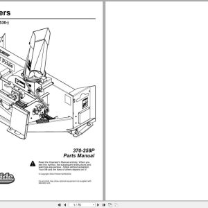 Land Pride Snow Blower SBL25 Series Parts Manual 370 258P (1)