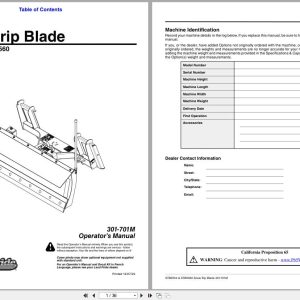 Land Pride Snow Trip Blades STB0554 STB0560 Operation Manual 301 701M (1)