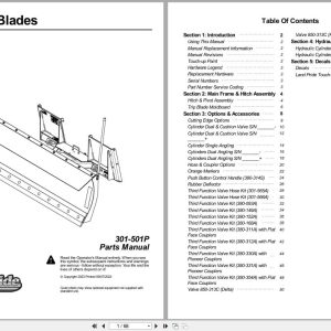 Land Pride Snow Trip Blades STB1060 STB1072 Parts Manual 301 501P (1)