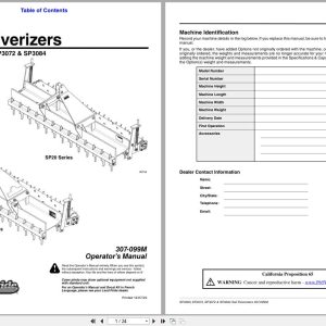 Land Pride Soil Pulverizer SP2060 SP2072 SP3072 SP3084 Operator Manual 307 099M (1)