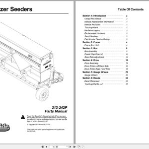 Land Pride Soil Pulverizer SPS2048 SPS3072 Parts Manual 313 242P (1)