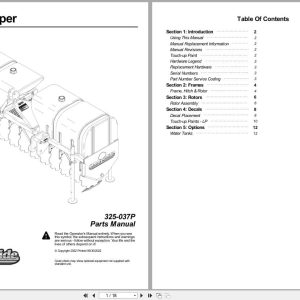 Land Pride Straw Crimper CR2572 Parts Manual 325 037P (1)