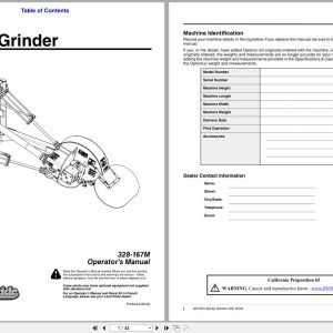 Land Pride Stump Grinder GR1525 Operation Manual 328 167M (1)