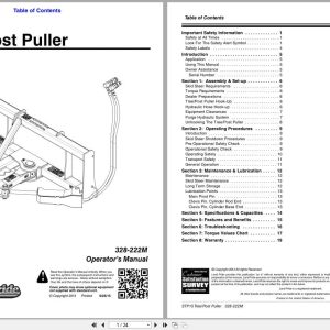 Land Pride Tree Post Puller STP15 Operation Manual 328 222M (1)