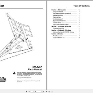 Land Pride TreeLiminator TS55 Parts Manual 328 049P (1)