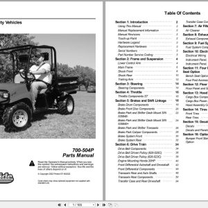 Land Pride Utility Vehicles Treker 4220ST 4420ST Parts Manual 700 504P (1)