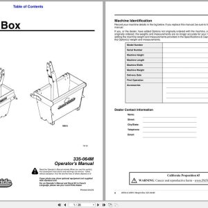 Land Pride Weight Box WB10 WB15 Operation Manual 335 064M (1)